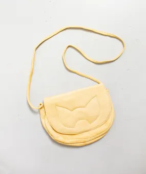 1970s Purse Beige Deerskin Leather Boho Shoulder Bag