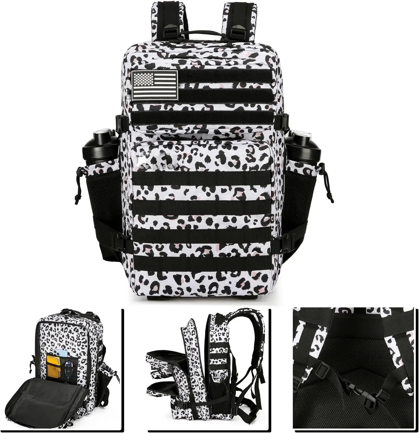 45L 3P Military Molle "Snow Leopard Camouflage" Tactical Backpack