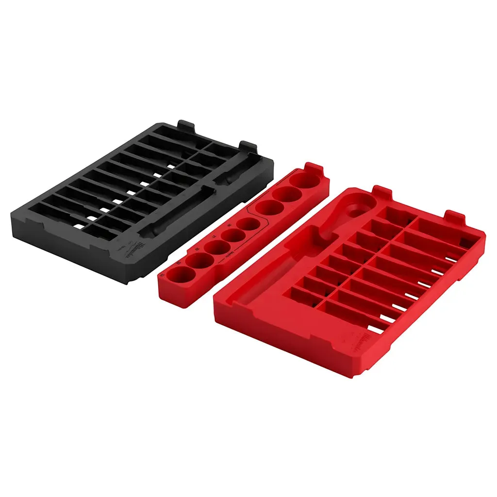 47PC 1/2" Drive SAE & Metric Ratchet & Socket Set PACKOUT™ Trays