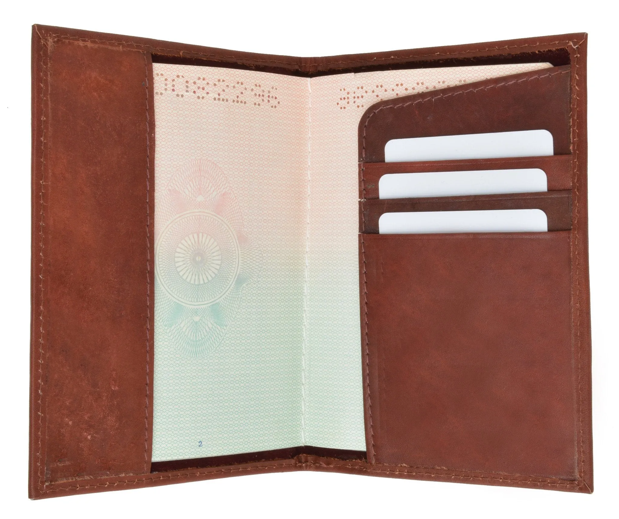 601CF IMPRINT/Leather Passport wallet with Card holder