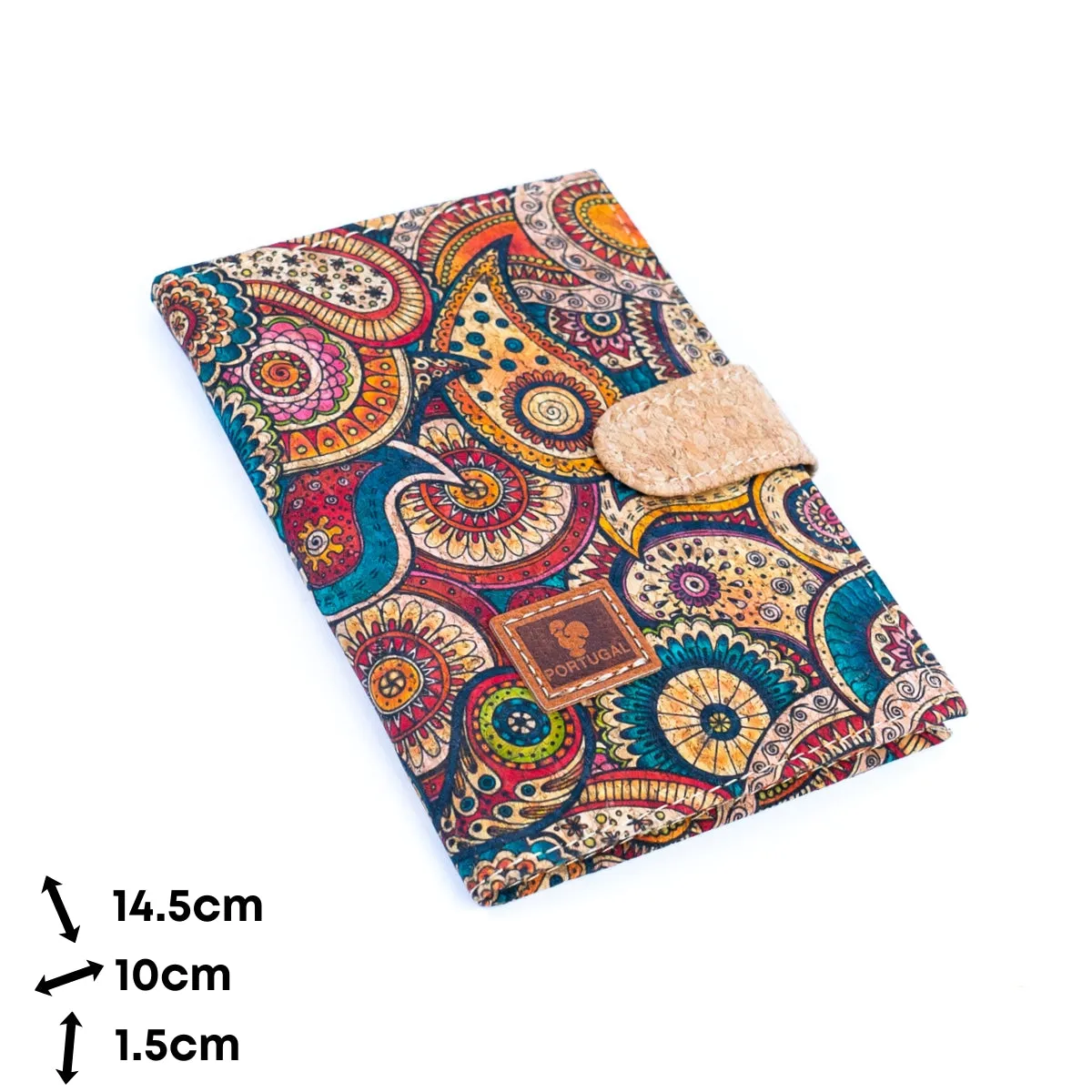 6units Vibrant Mandala Cork Passport Holder – Travel in Style BAGD-538-6