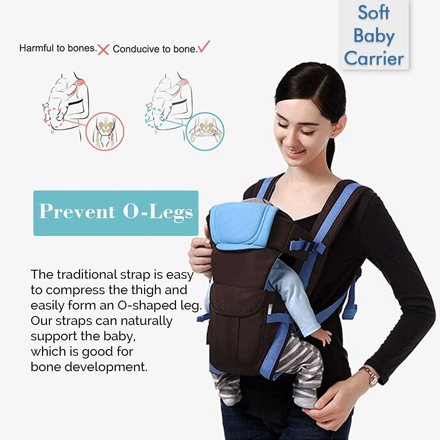 7628 Baby Carrier Bag / Adjustable Hands Free 4 in 1 Baby / Baby sefty Belt / Child Safety Strip Belt