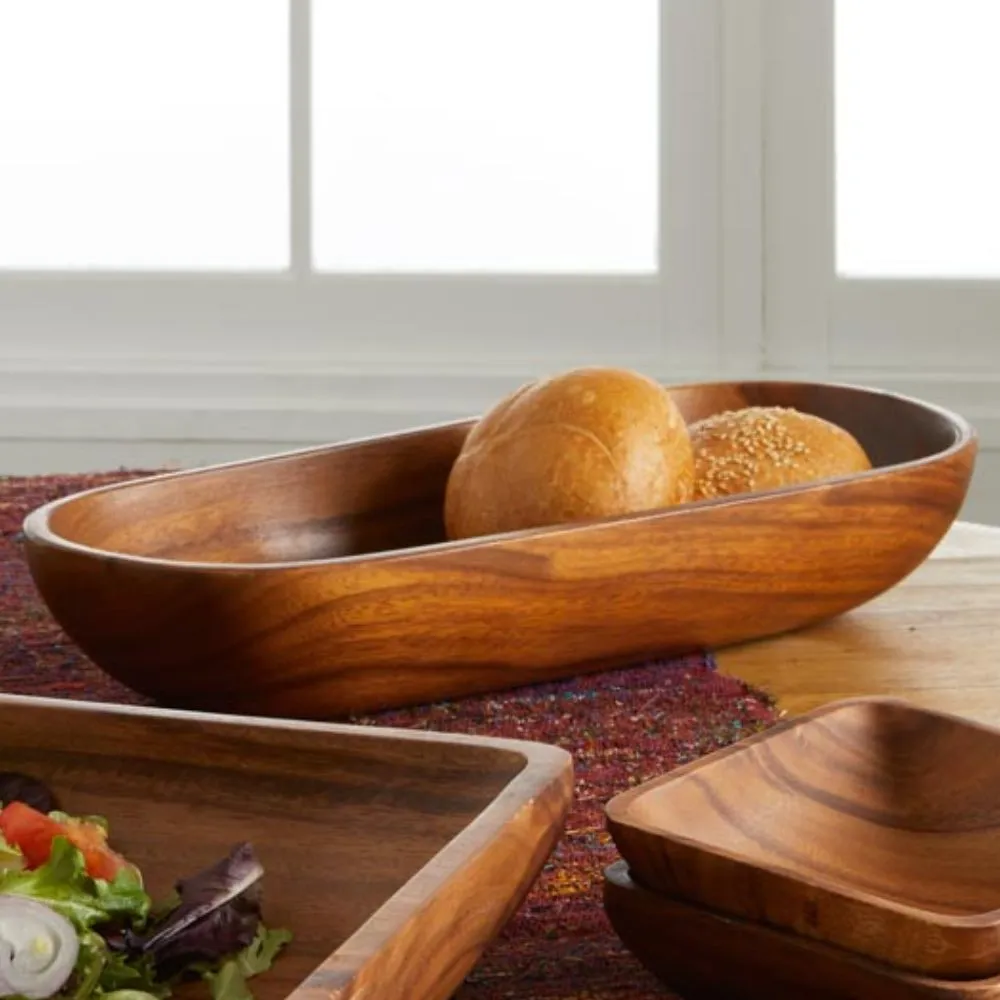 Acacia Wood Oval Tray