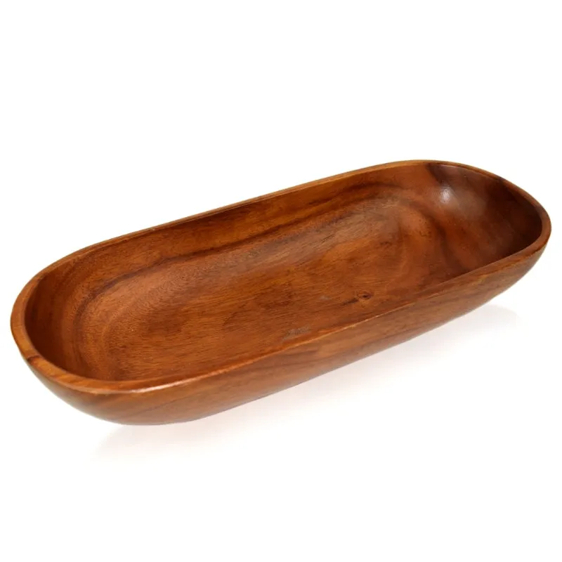 Acacia Wood Oval Tray