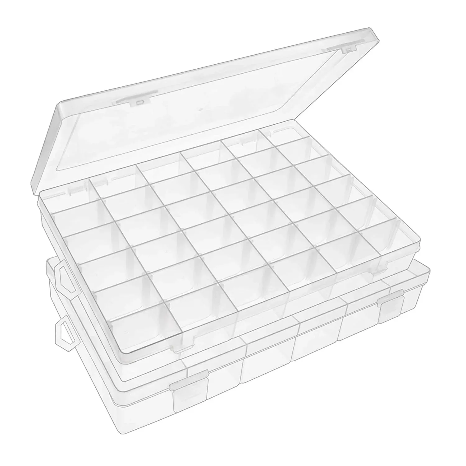 Adjustable Partition Clear Plastic Box Component Organiser