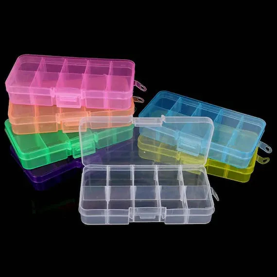 Adjustable Partition Clear Plastic Box Component Organiser