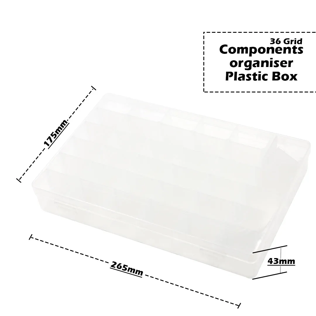 Adjustable Partition Clear Plastic Box Component Organiser