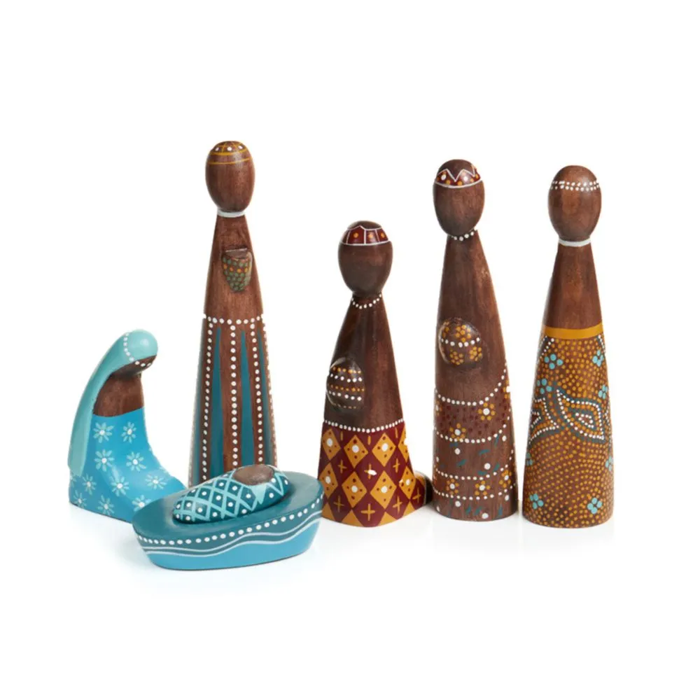 Albizia Wood Java Nativity Set