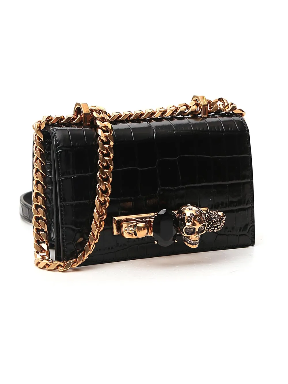 Alexander McQueen Embellished Skull Shoulder Bag