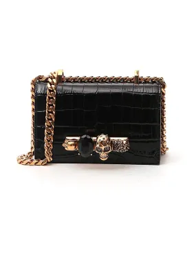 Alexander McQueen Embellished Skull Shoulder Bag