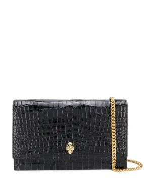 Alexander McQueen Skull Embossed Medium Shoulder Bag