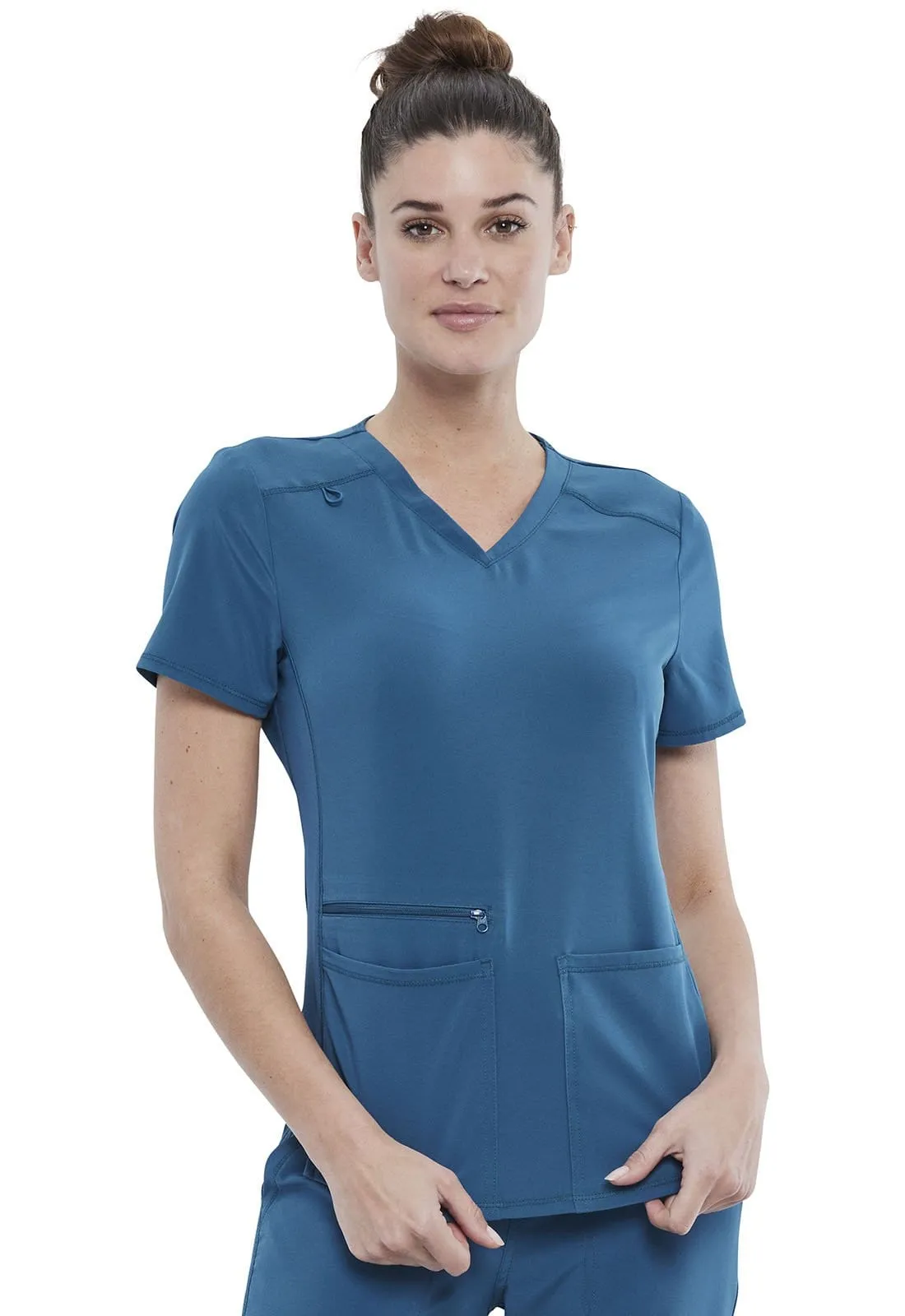 Allura V-Neck Shirttail Scrub Top CKA685