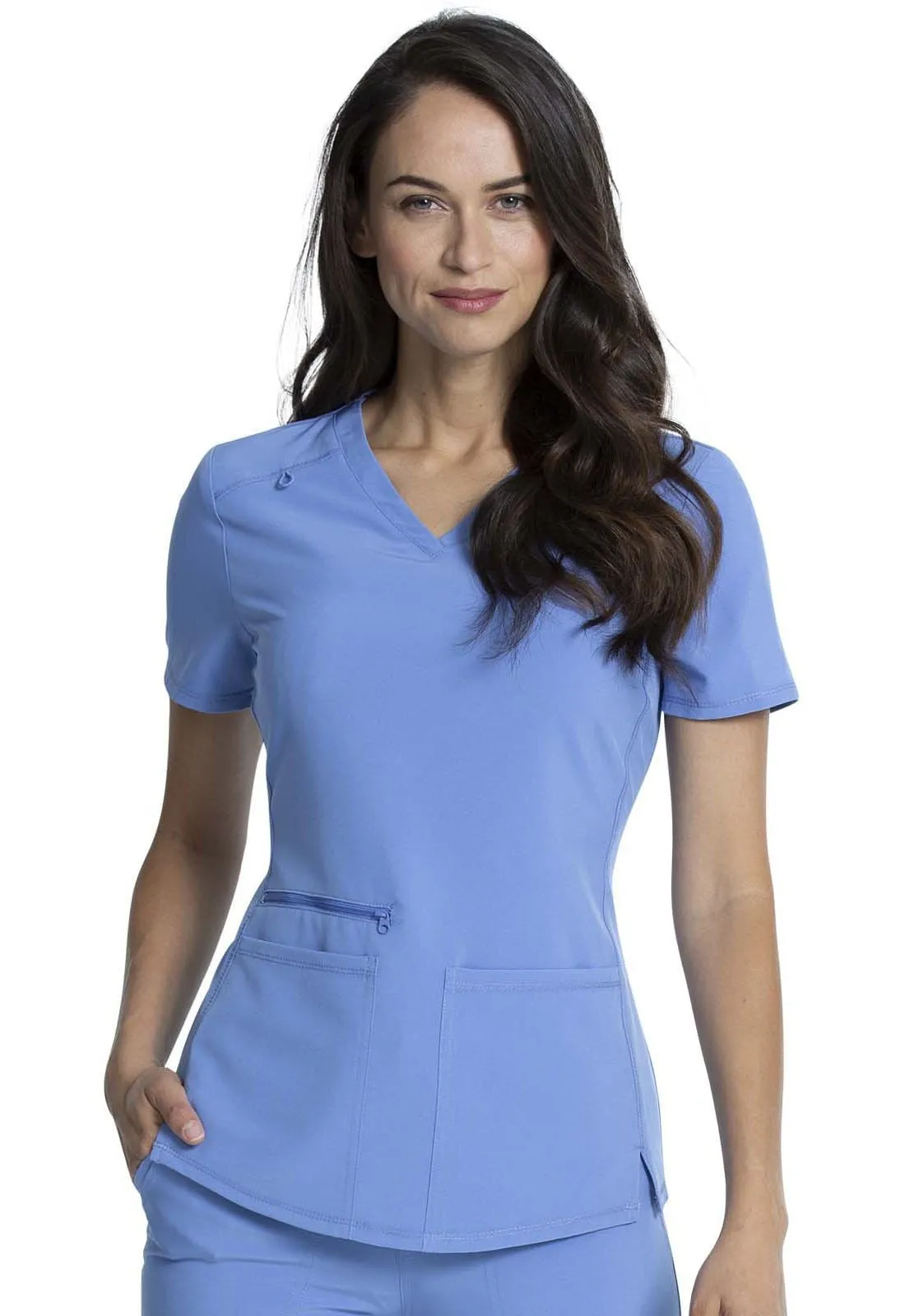 Allura V-Neck Shirttail Scrub Top CKA685