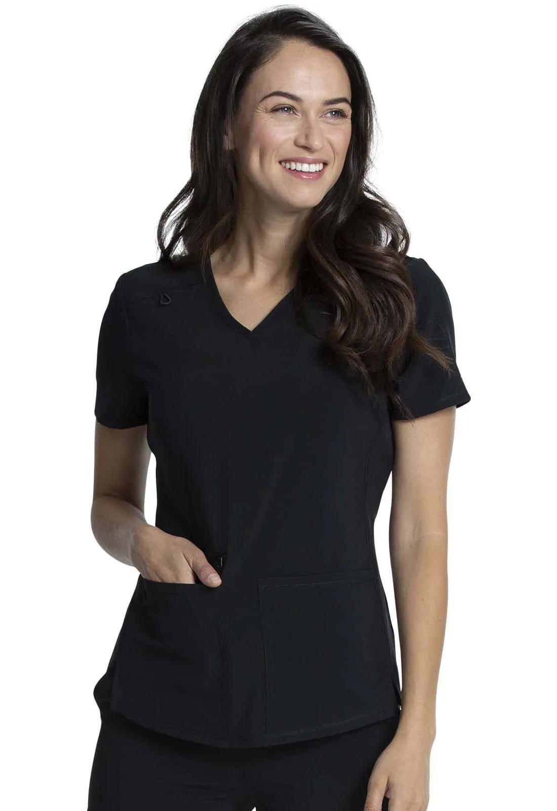 Allura V-Neck Shirttail Scrub Top CKA685