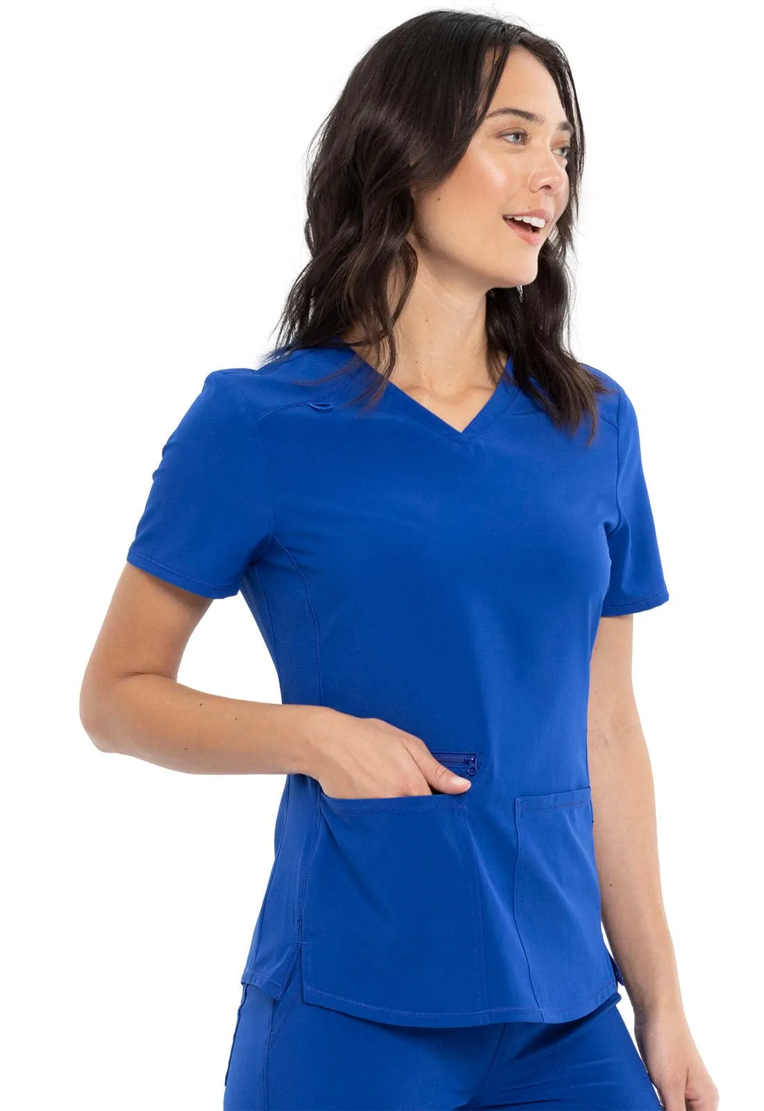 Allura V-Neck Shirttail Scrub Top CKA685