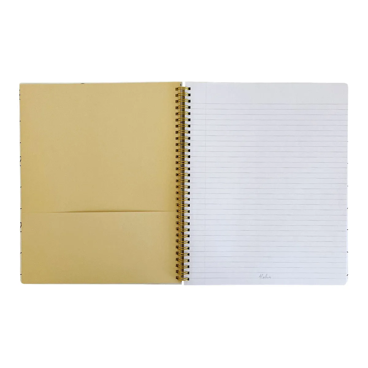 Aloha Cursive Pattern Spiral Notebook