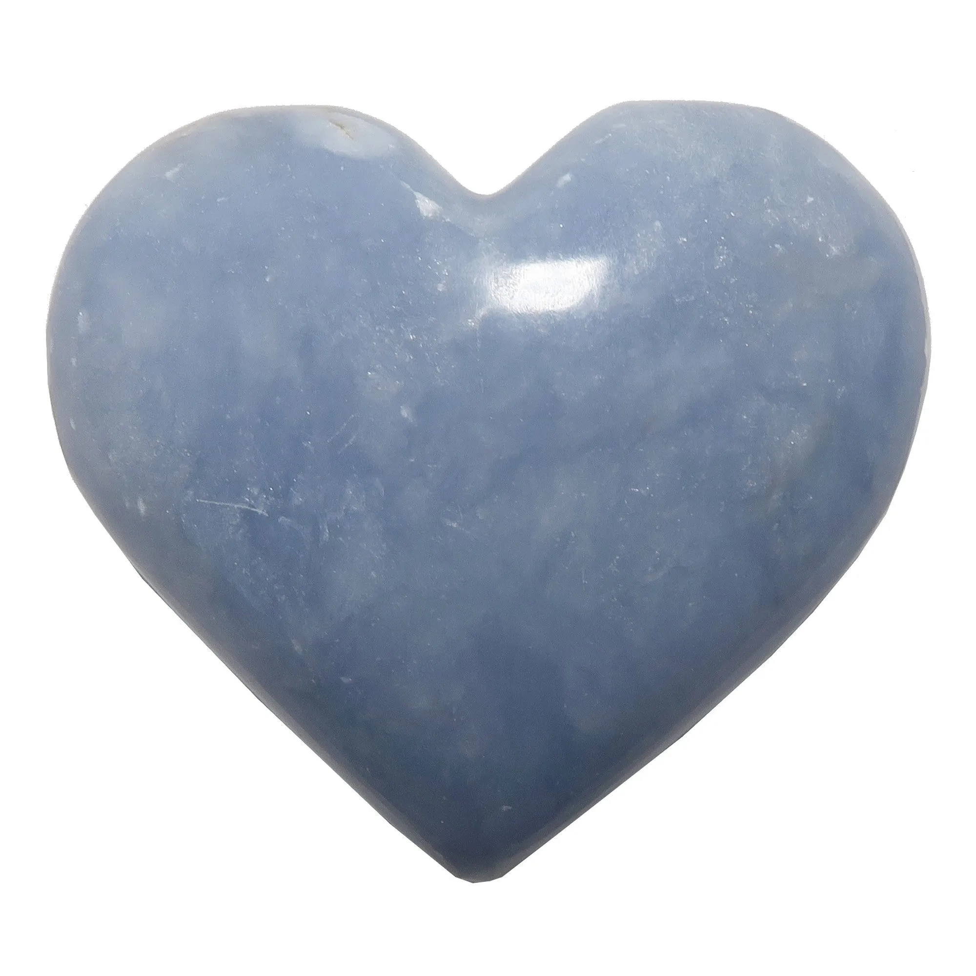 Angelite Heart Blue Wave of Love Vibration Crystal Healing Gemstone