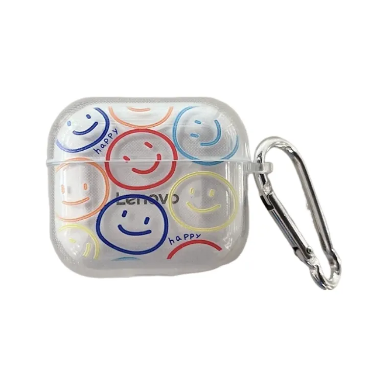 Anymob Earphone Case Colored Smiles For Lenovo LP40 TWS Headphone Case Protective Charging Box