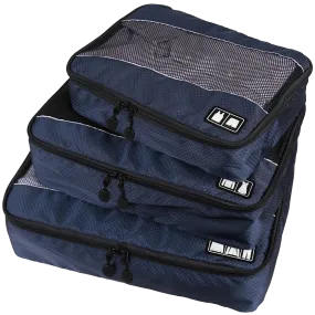 Arcenciel Foldable 3 Piece Travel Packing Cubes Set Luggage Organizer Bags