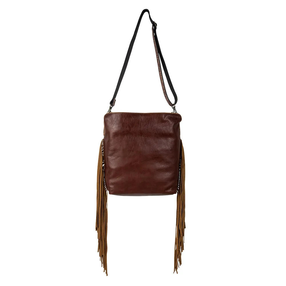 Artesia Way Fringed Hand-Tooled Bag