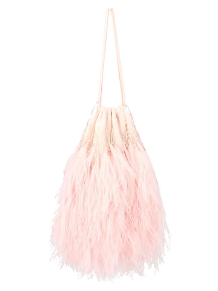 Attico Feathers Clutch Bag