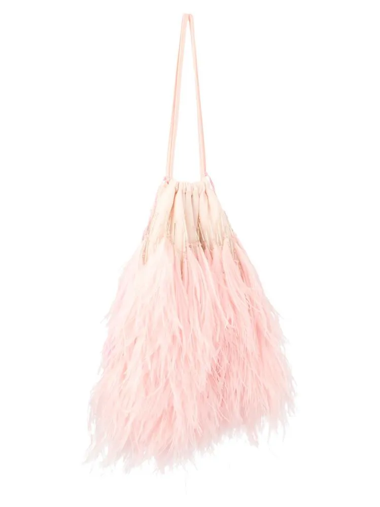 Attico Feathers Clutch Bag