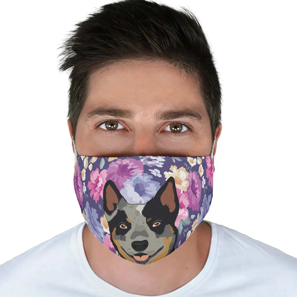 Australian Cattle Dog Portrait Face Cover