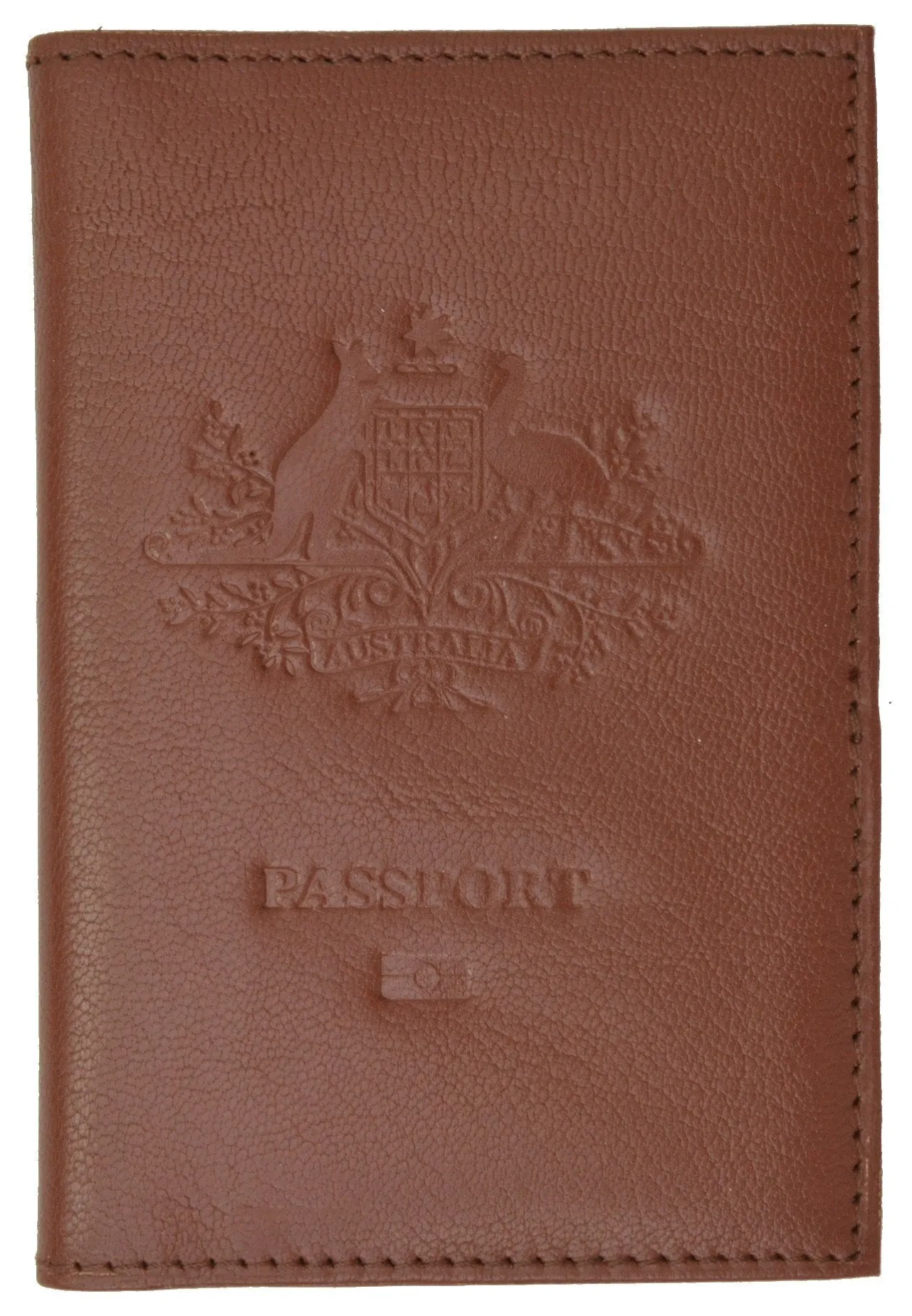 Australian Passport Cover Genuine Leather Passport Wallet Credit Card Slots for Travel with Embossed logo 601 BLIND Australia