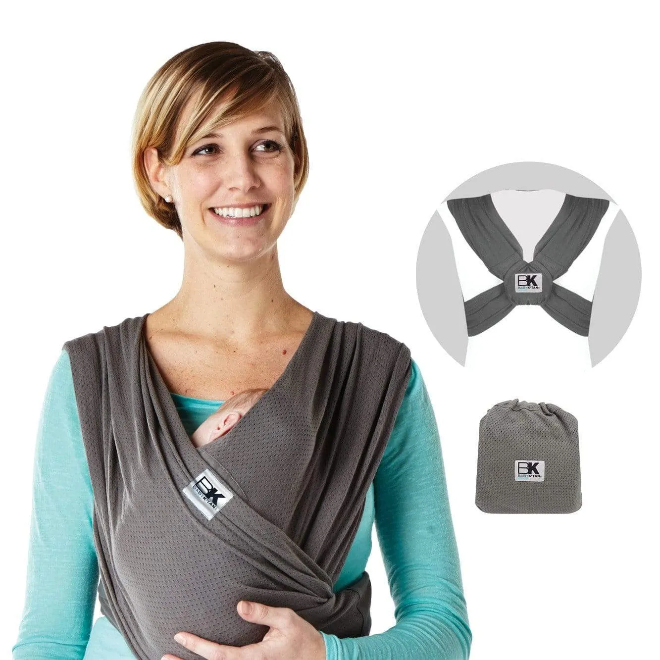 Baby K'tan Breeze Baby Carrier - Charcoal - XS