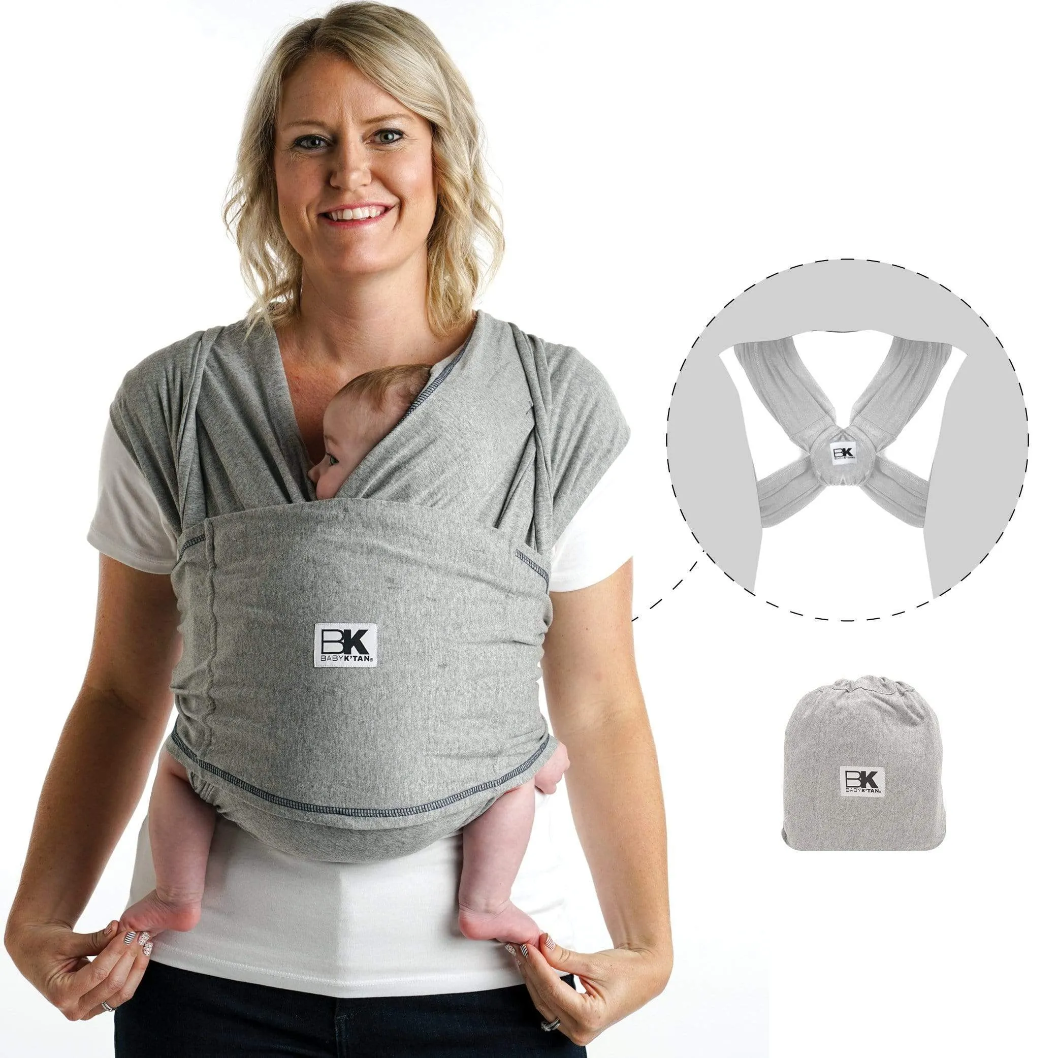 Baby K'tan Original Baby Carrier in Heather Grey