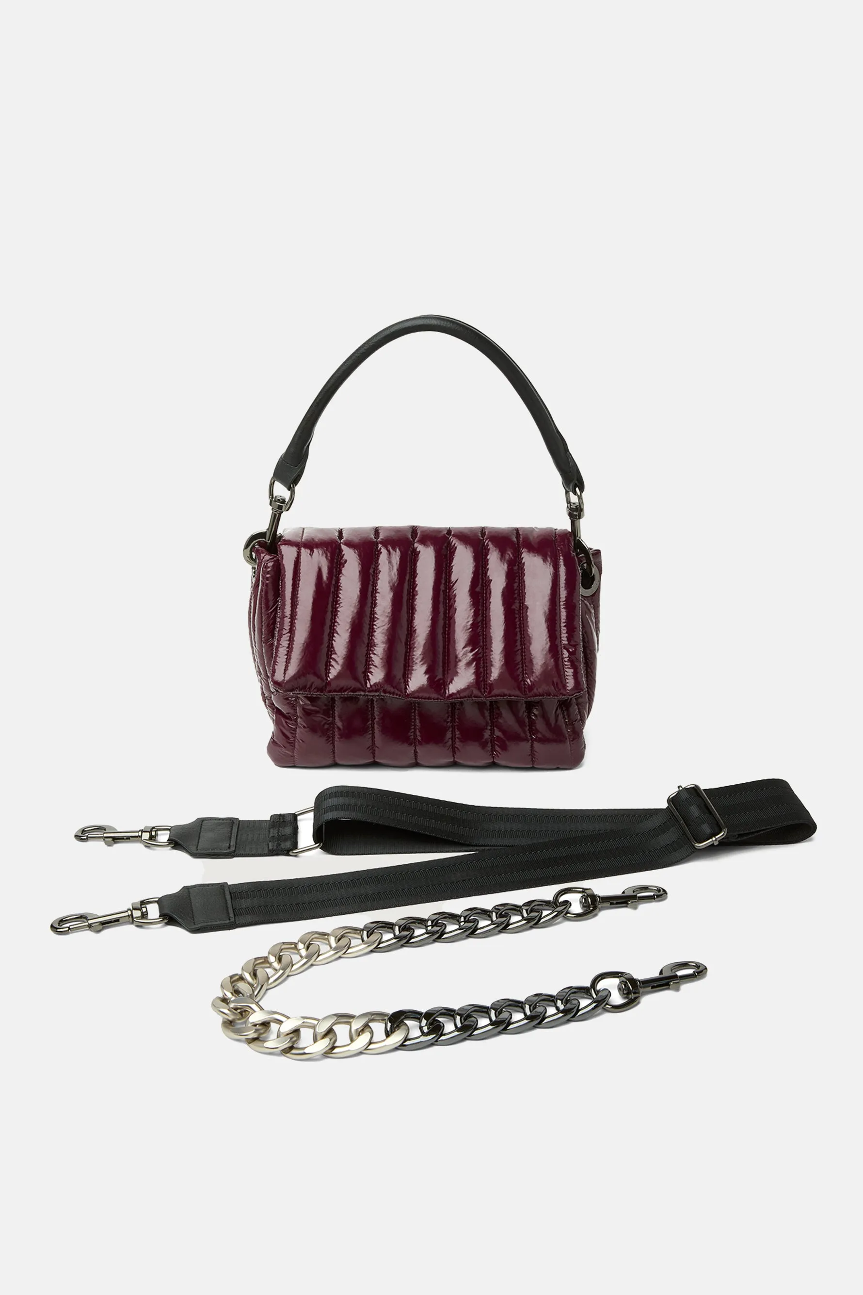 Bar Bag - Glossy Deep Burgundy/Black