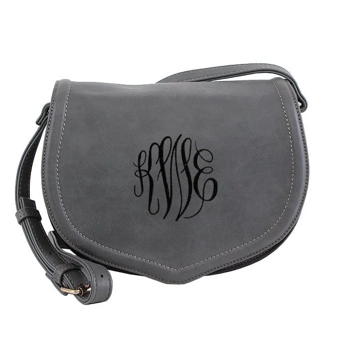 BCB15044 Monogrammable Saddle Crossbody Bag