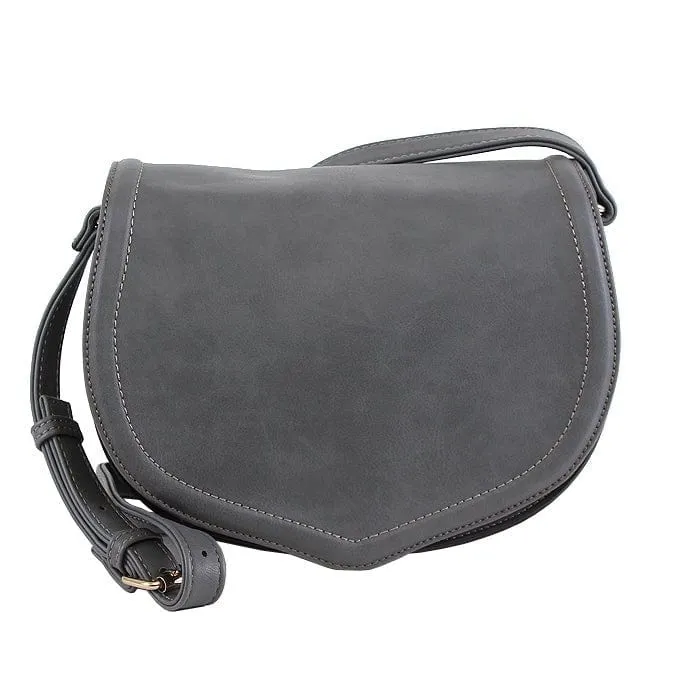 BCB15044 Monogrammable Saddle Crossbody Bag