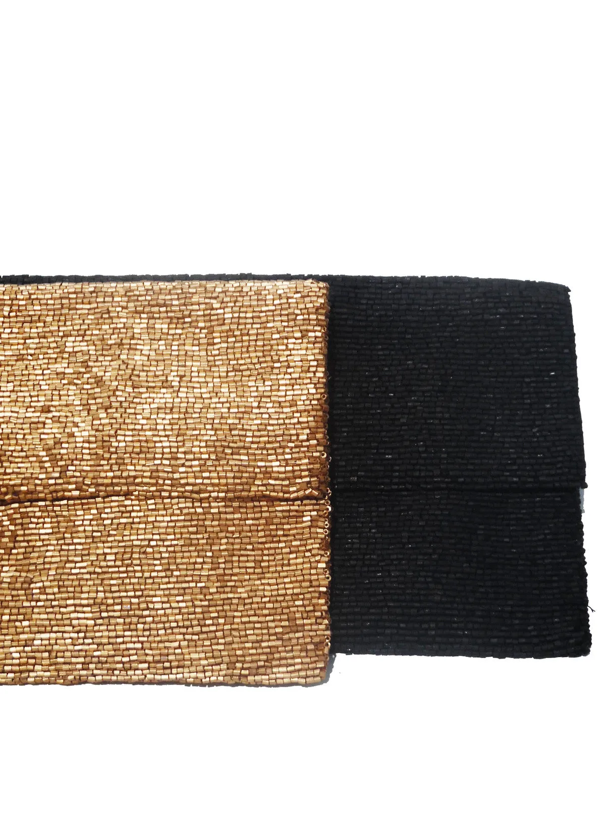 Beaded Envelope Clutch Bag Matte Black or Gold