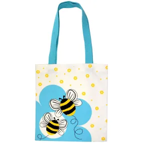 Bees Market Canvas Tote Bag