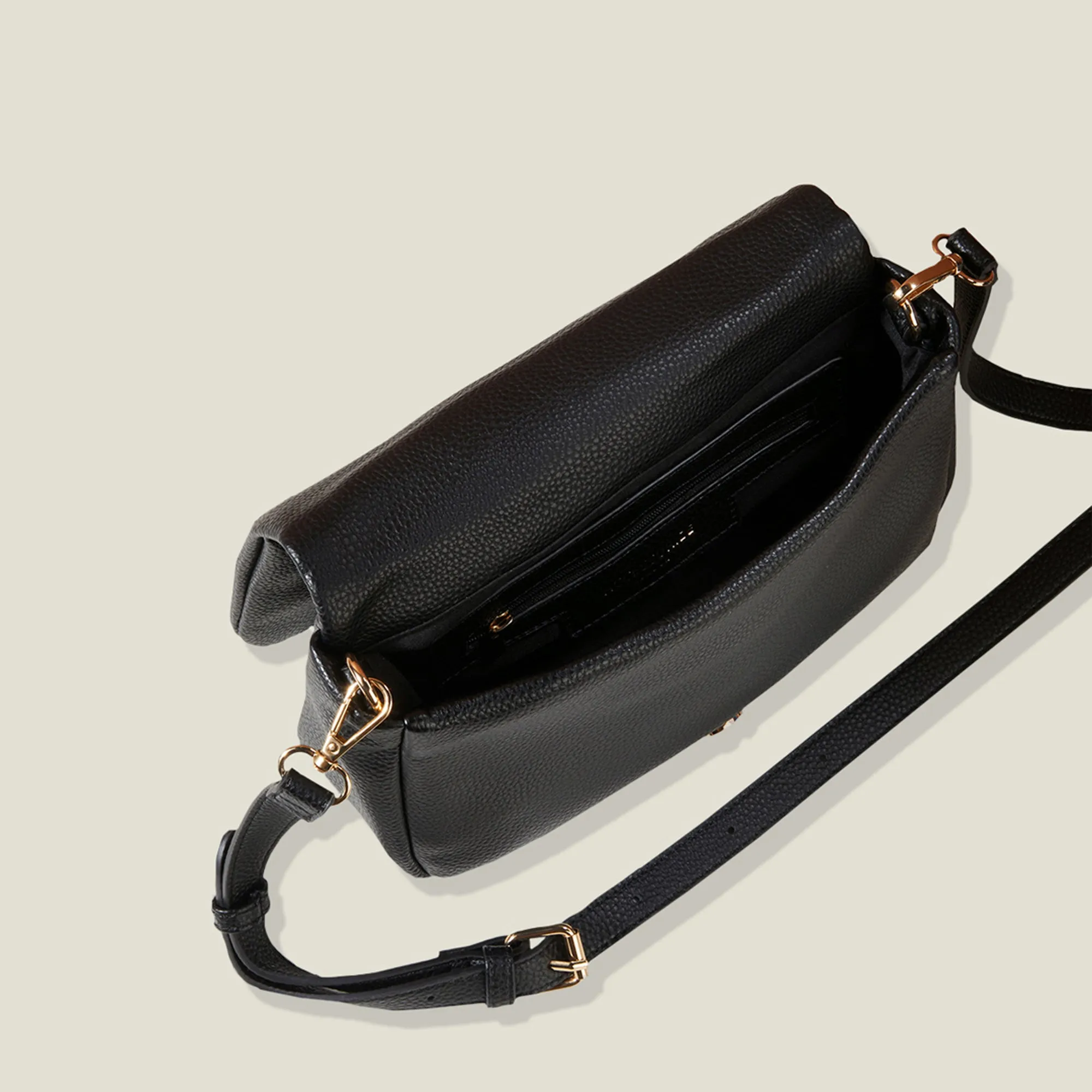 Black Jemma Fold Sling Bag