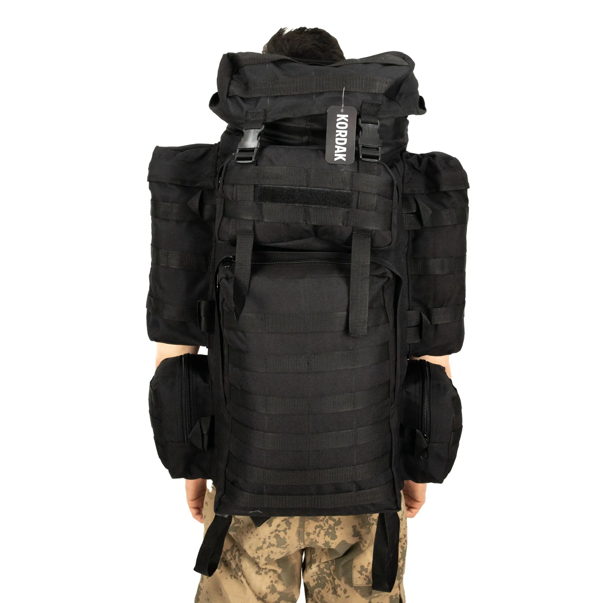 Black Large Camping Military Operation Backpack - 110 Liter Bag