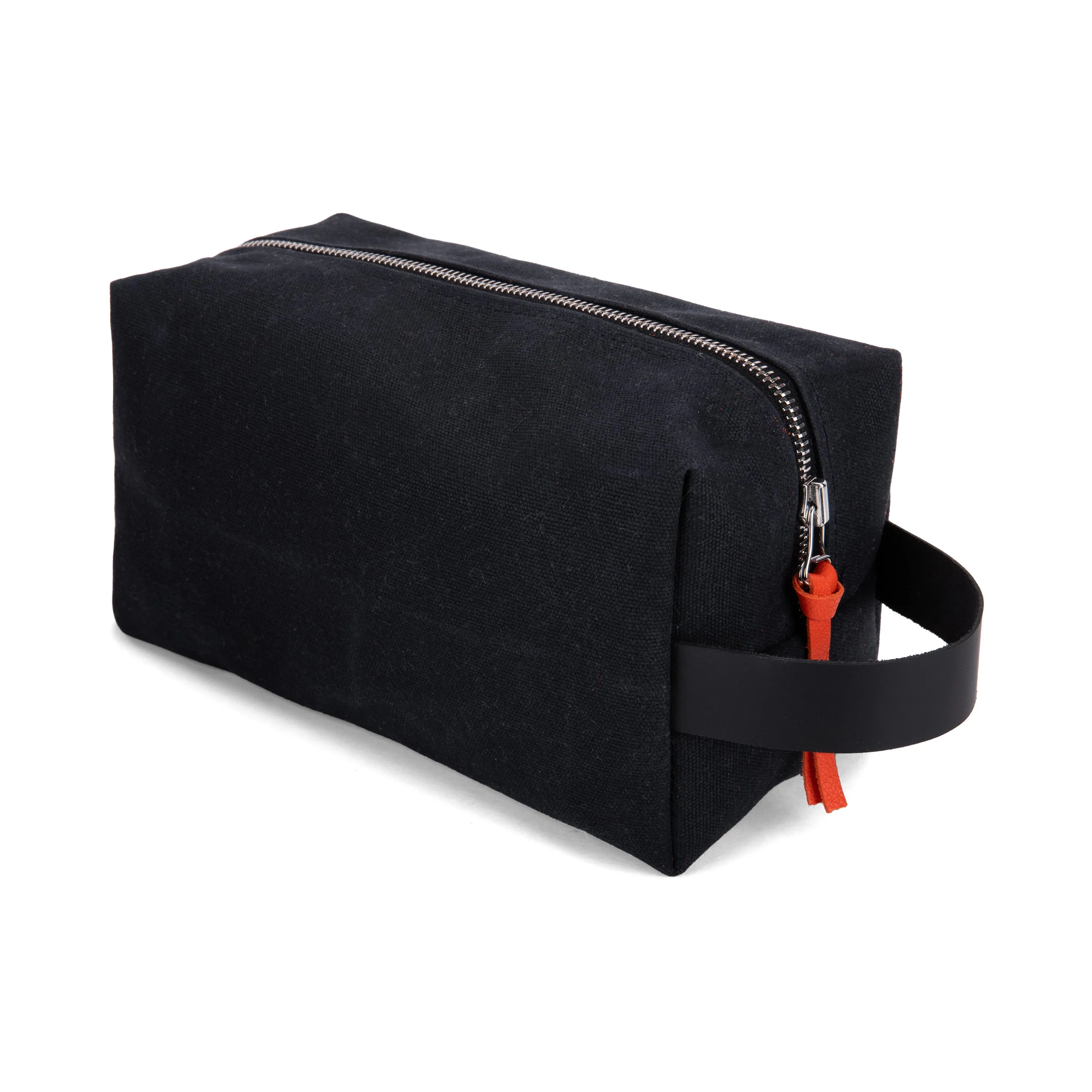 Black Waxed Canvas Travel Pouch