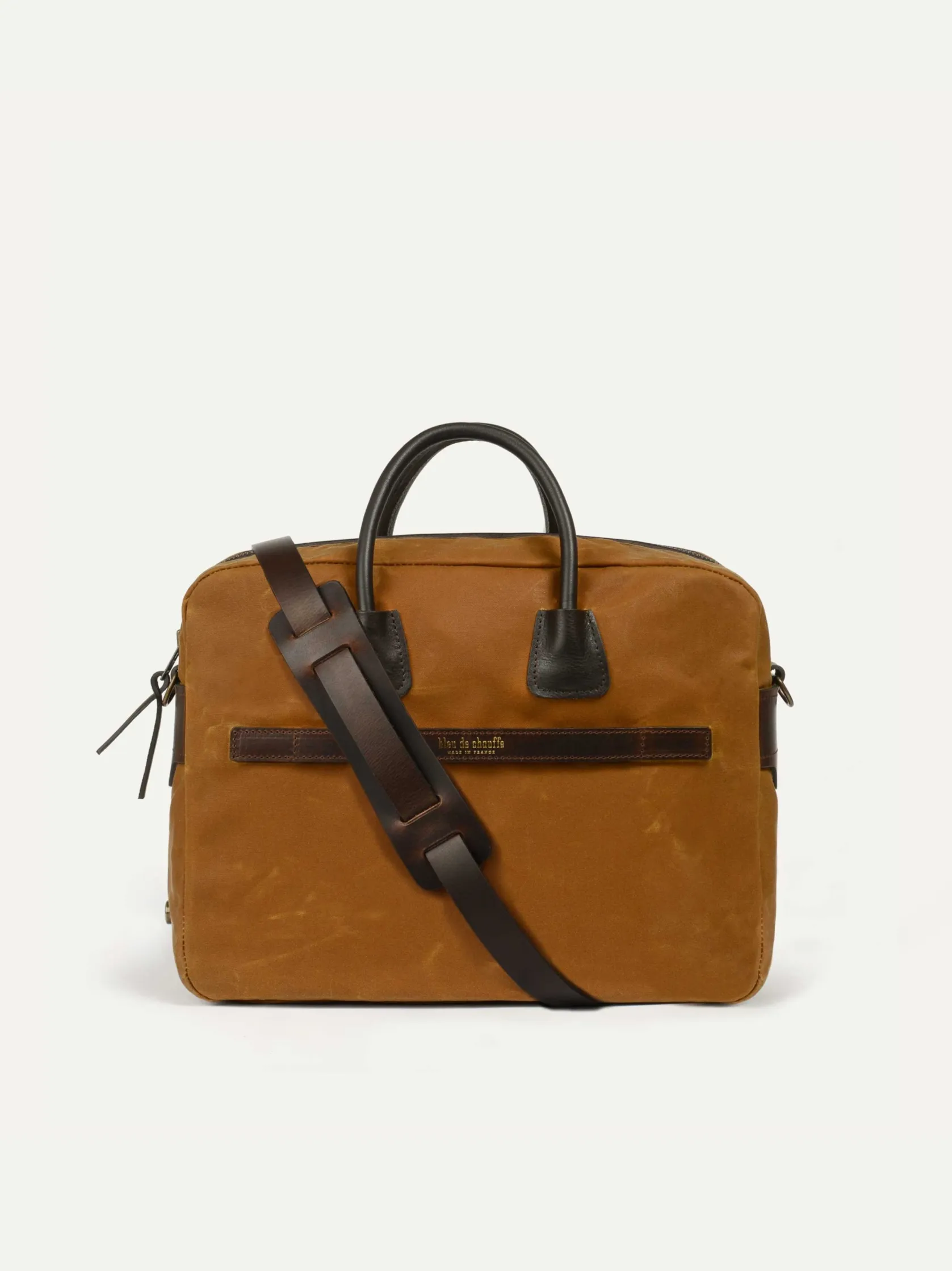 Bleu De Chauffe, Report Business Bag, Cumin Waxed