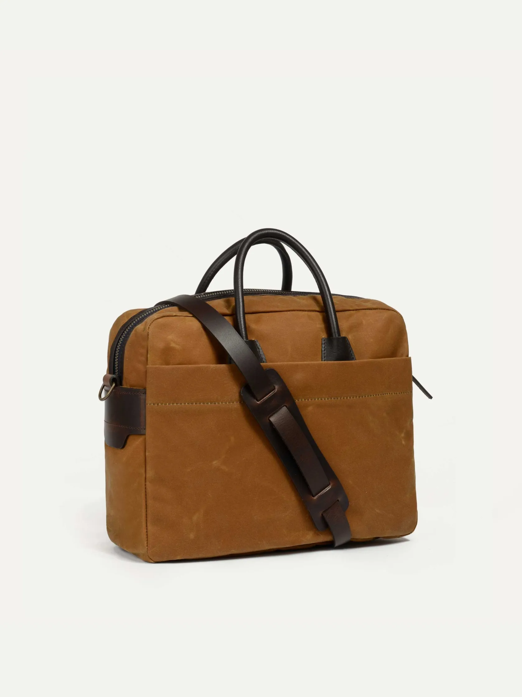 Bleu De Chauffe, Report Business Bag, Cumin Waxed