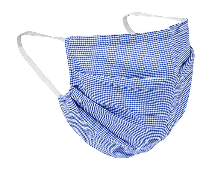 Blue Gingham Safety Mask - M212