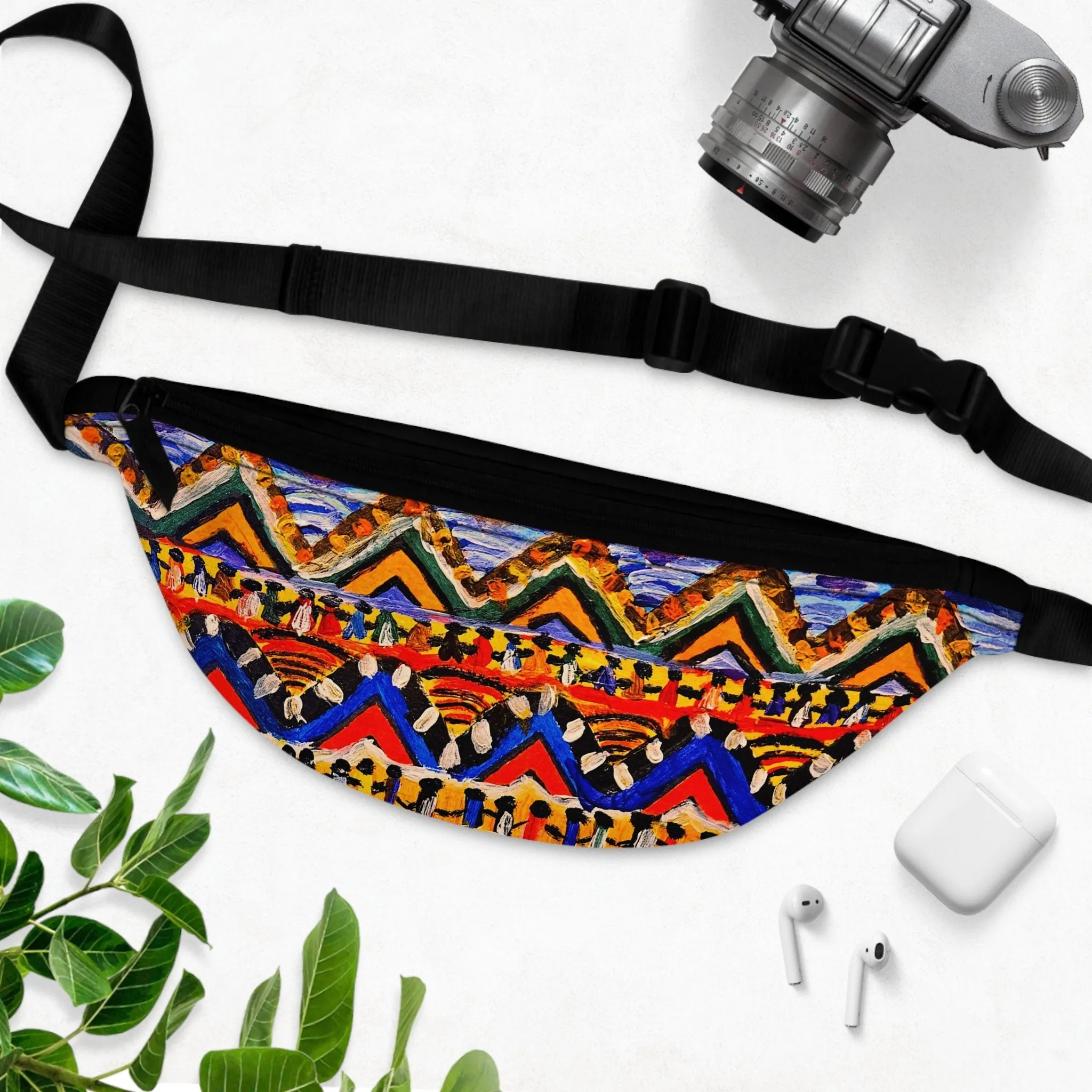 Bohemian Chic Handcrafted Tribal Fanny Pack - Artisan Textile Waist Bag