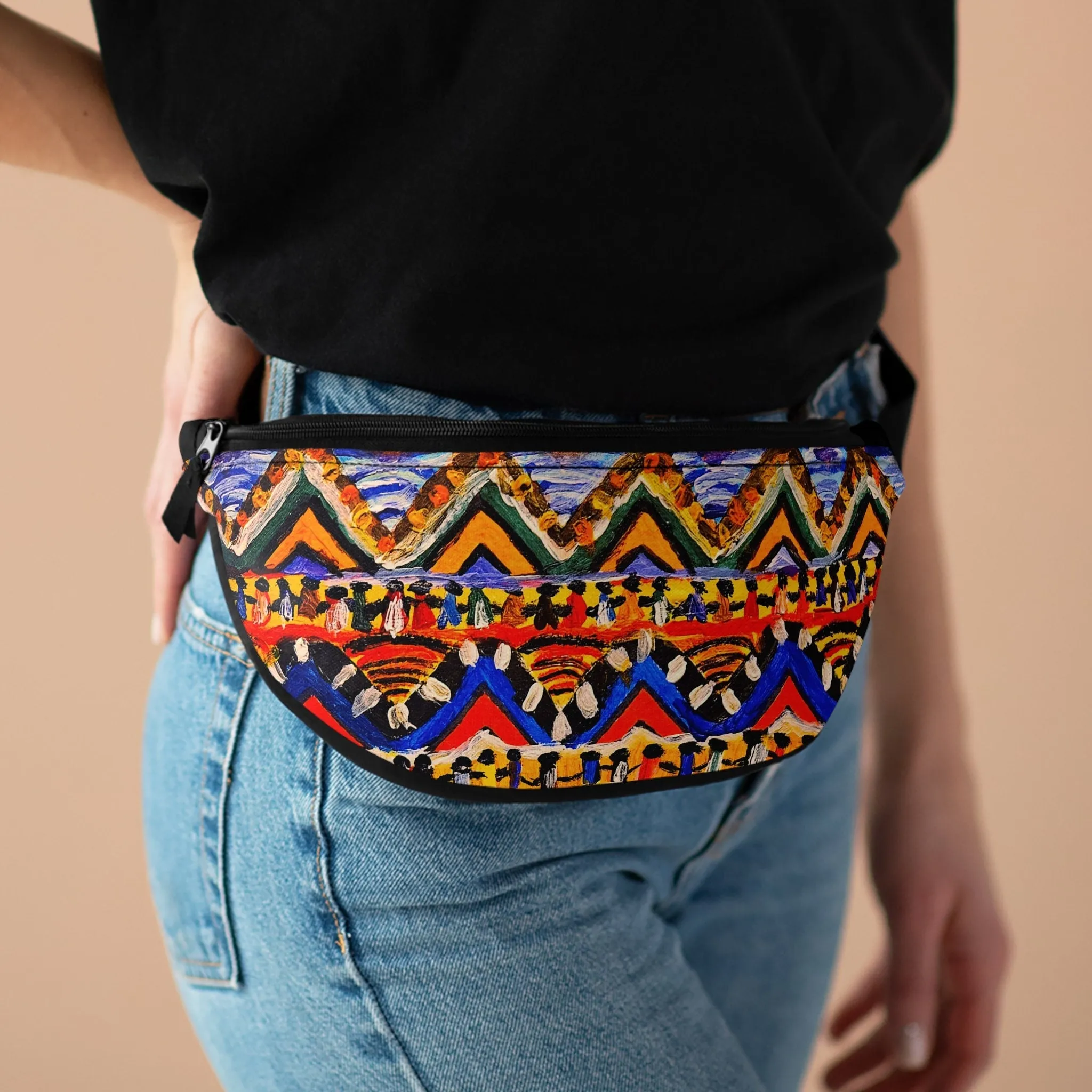 Bohemian Chic Handcrafted Tribal Fanny Pack - Artisan Textile Waist Bag