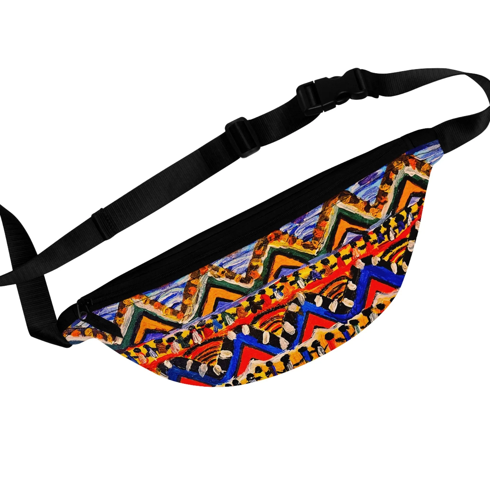 Bohemian Chic Handcrafted Tribal Fanny Pack - Artisan Textile Waist Bag