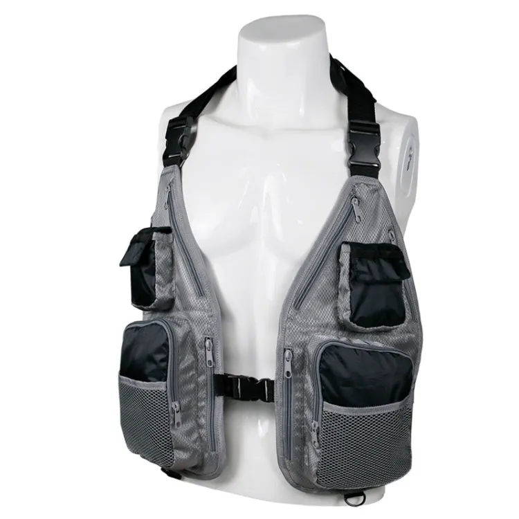 Breathable  Oxford Cloth Fishing Vest(Black Gray)