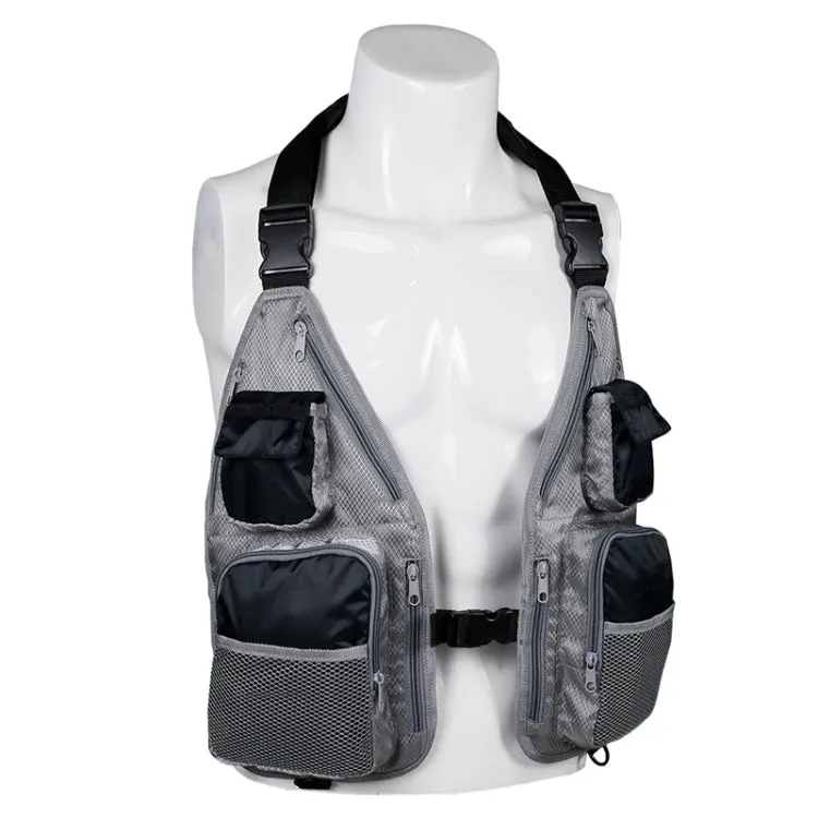 Breathable  Oxford Cloth Fishing Vest(Black Gray)