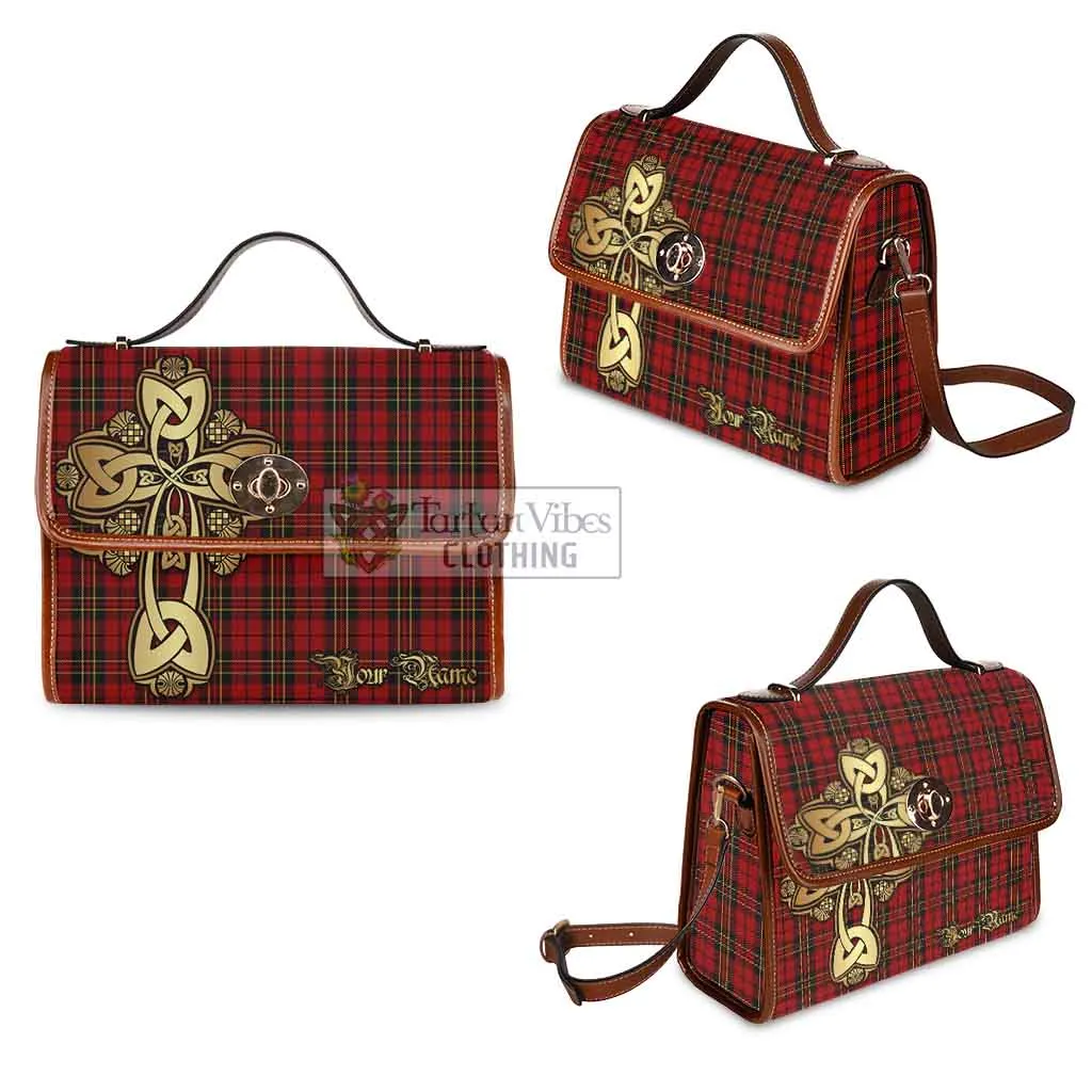 Brodie Tartan Waterproof Canvas Bag Golden Thistle Celtic Cross Style