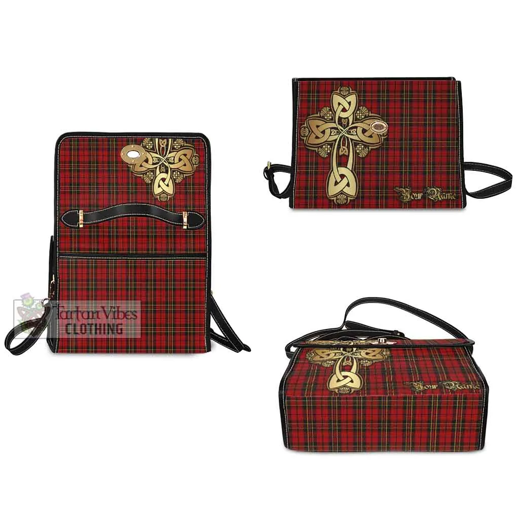 Brodie Tartan Waterproof Canvas Bag Golden Thistle Celtic Cross Style