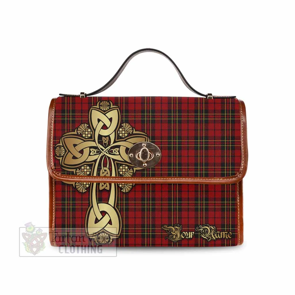 Brodie Tartan Waterproof Canvas Bag Golden Thistle Celtic Cross Style