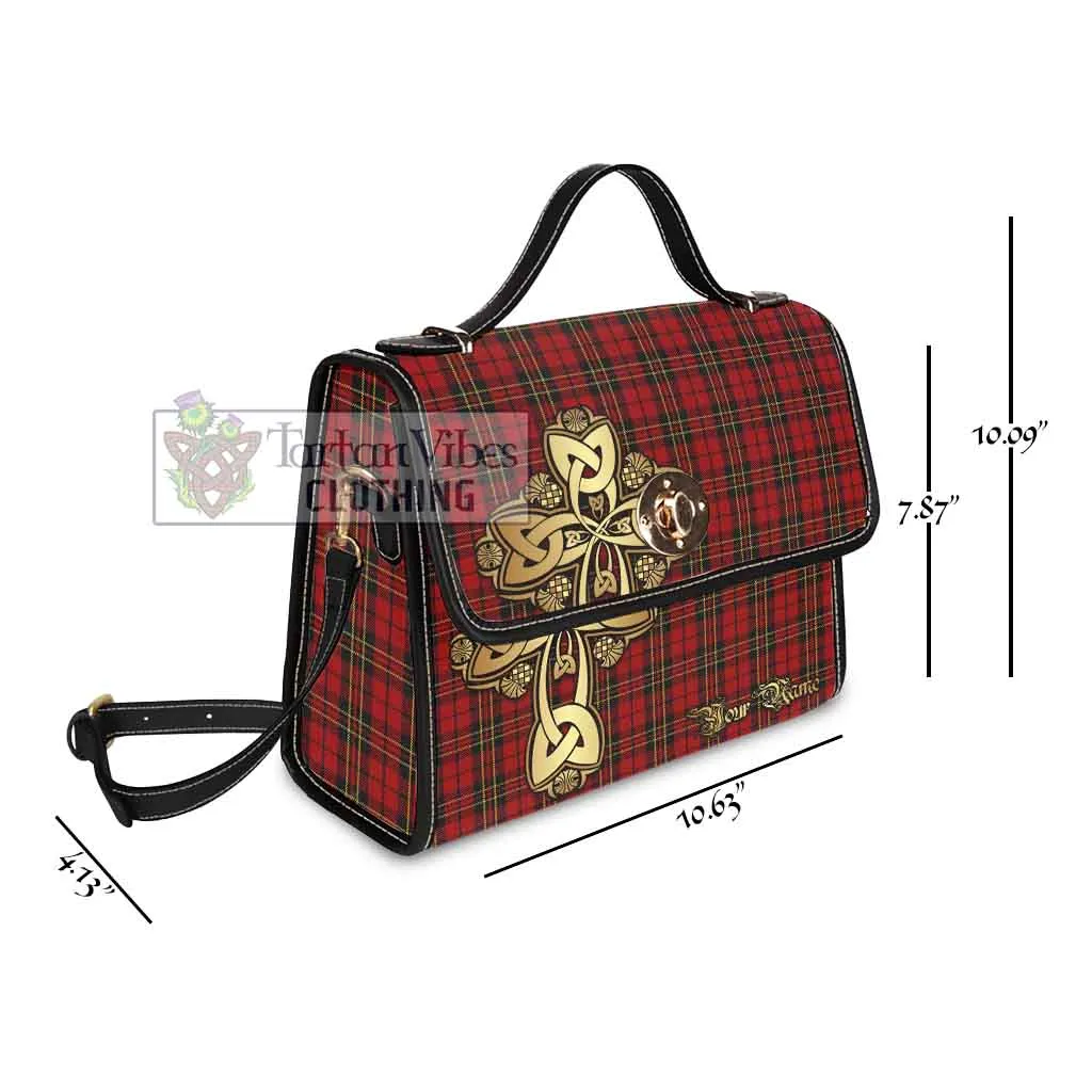 Brodie Tartan Waterproof Canvas Bag Golden Thistle Celtic Cross Style